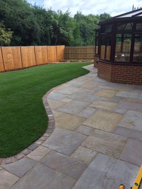 Back garden paving